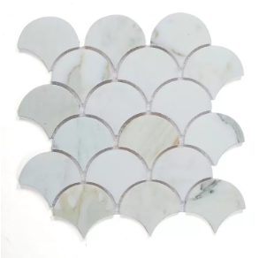 Dragon Scale Calacatta Gold Honed - marble tile